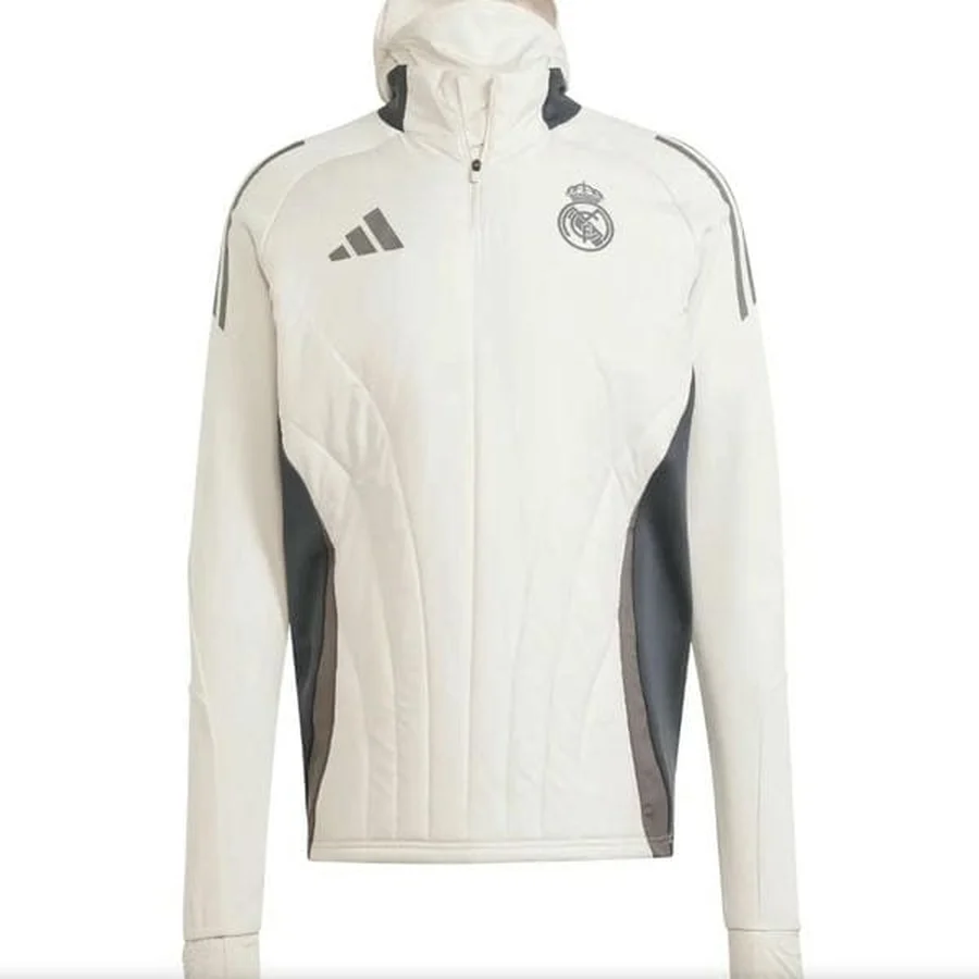 Adidas White Sport Training Jacket With Crest Jacket