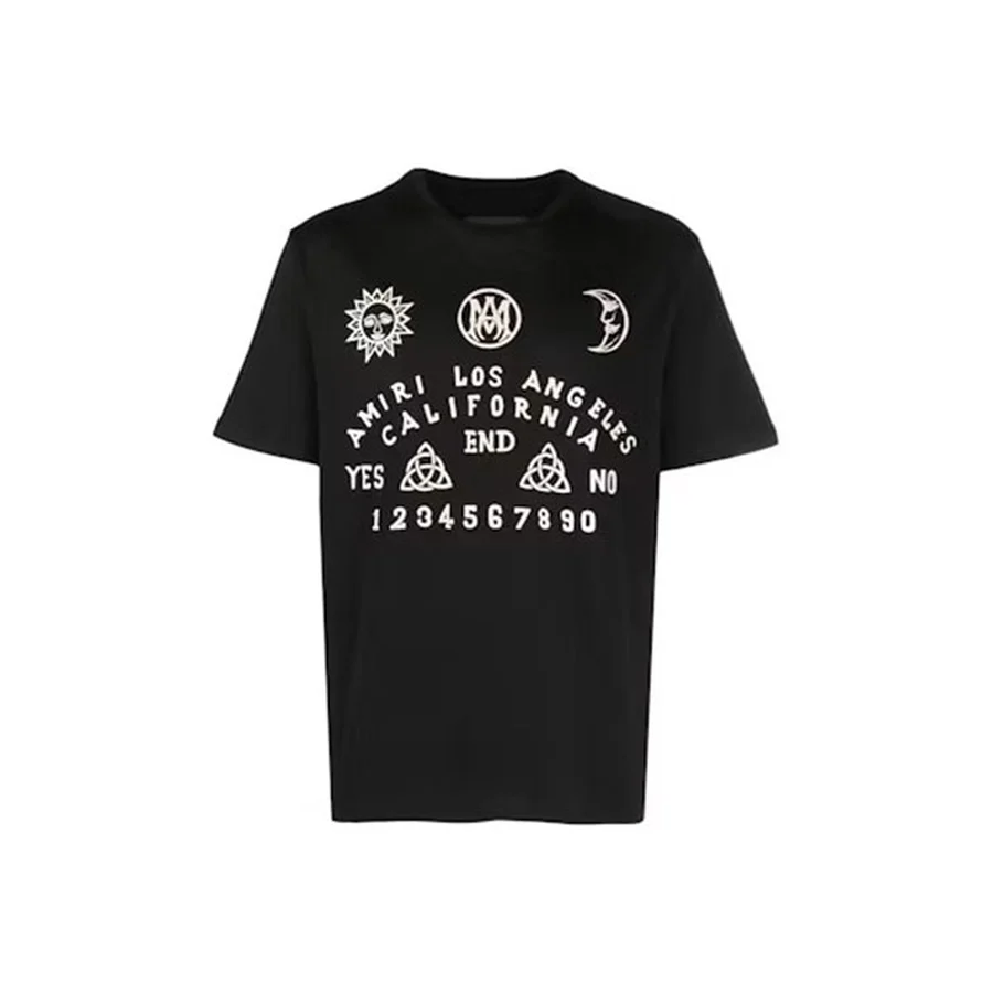 Amiri Black Ouija Board Inspired Graphic T-Shirt