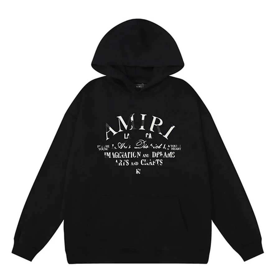 Black Triple Cobra Graphic Print Hoodie — Black
