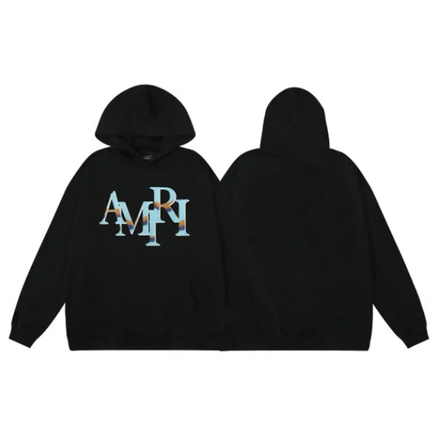 Black Triple Cobra Graphic Print Hoodie — Black