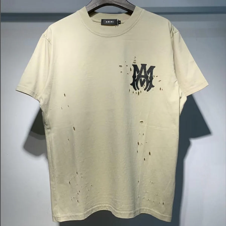 Cream Minimalist Logo Tee T-Shirt — Beige