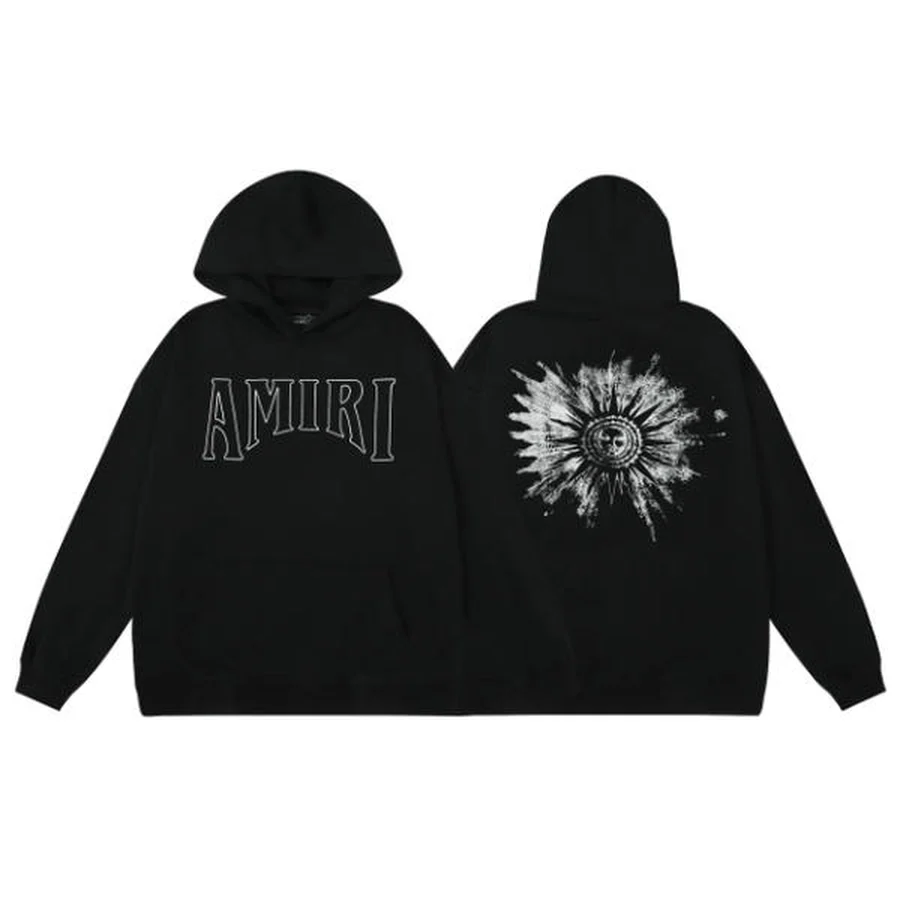 Black Triple Cobra Graphic Print Hoodie — Black