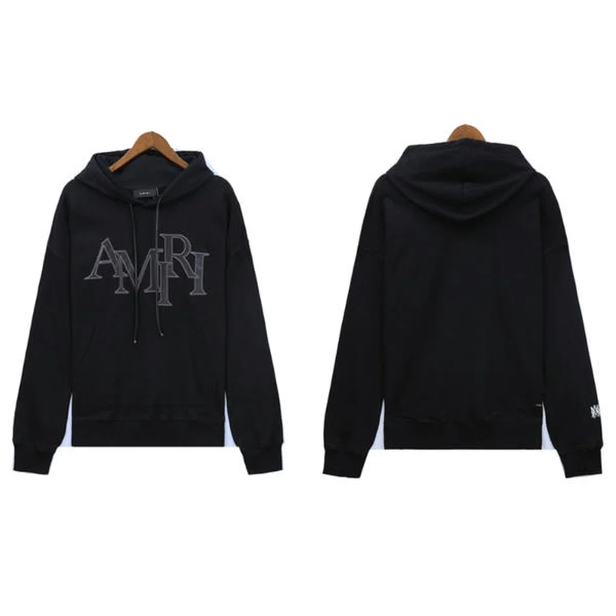 Black Triple Cobra Graphic Print Hoodie — Black