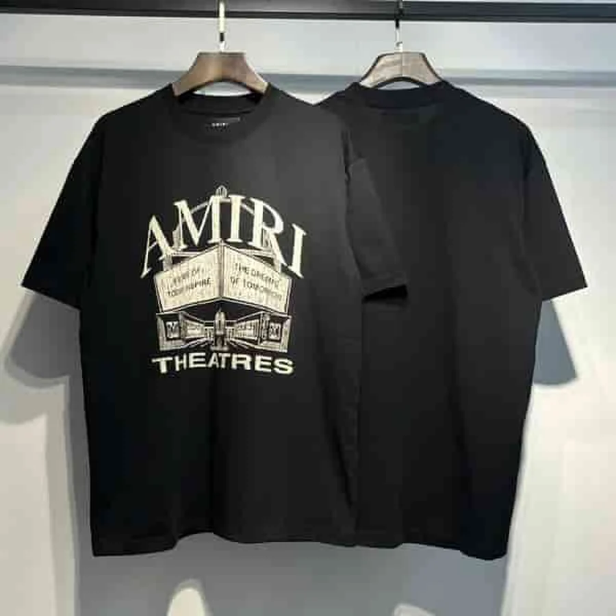 Amiri Black Vintage Theater Graphic T-Shirt