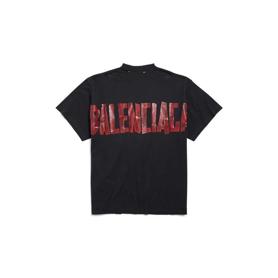 Black Arched Varsity Text 01 T-Shirt — Black