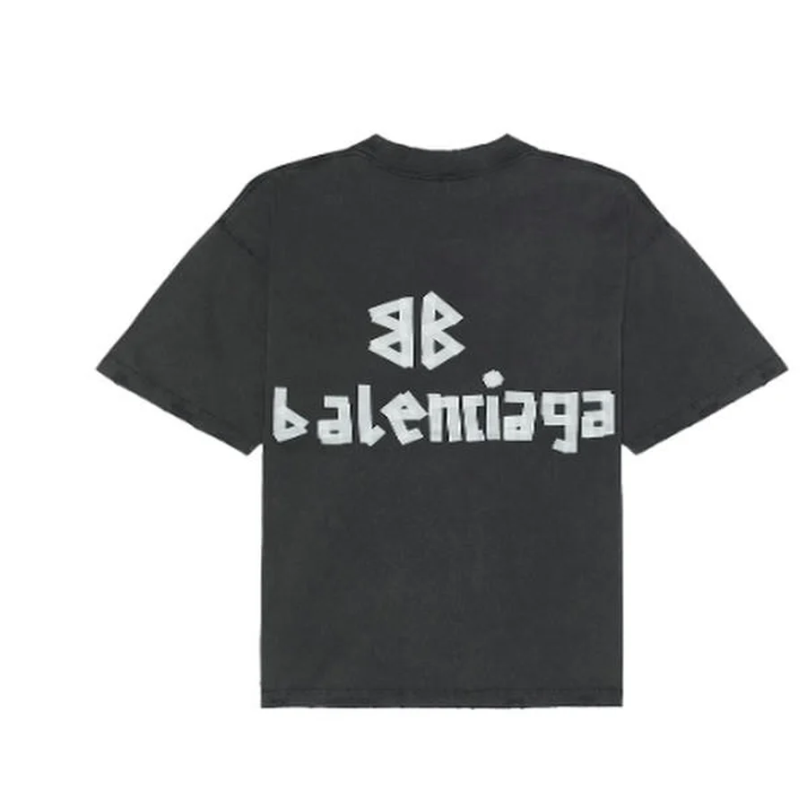 Black Arched Varsity Text 01 T-Shirt — Black