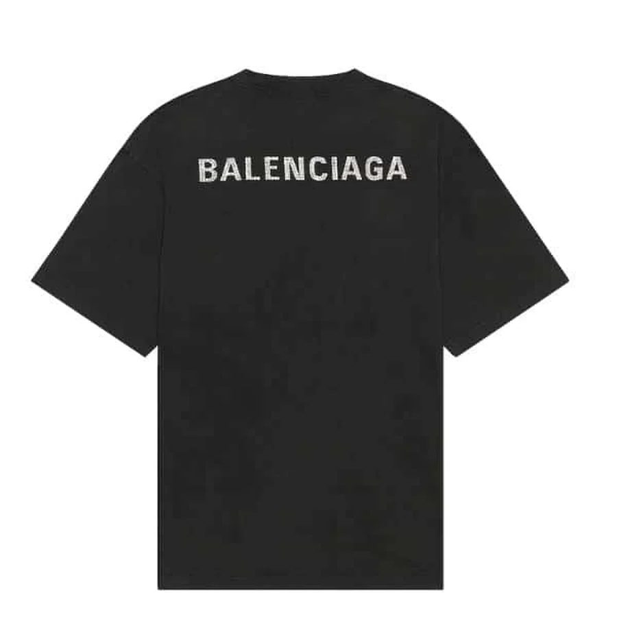 Black Arched Varsity Text 01 T-Shirt — Black