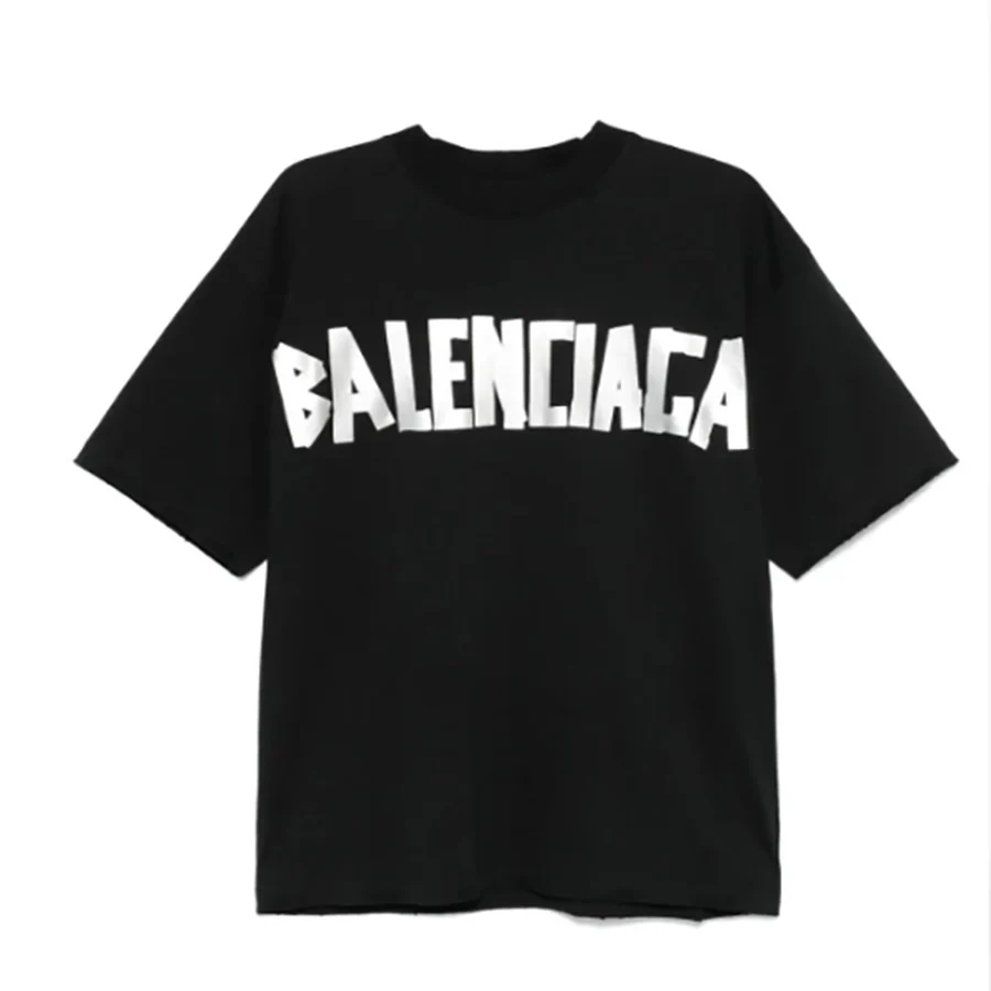 Black Arched Varsity Text 01 T-Shirt — Black