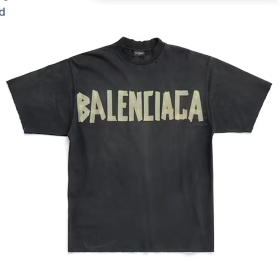 Black Arched Varsity Text 01 T-Shirt — Black