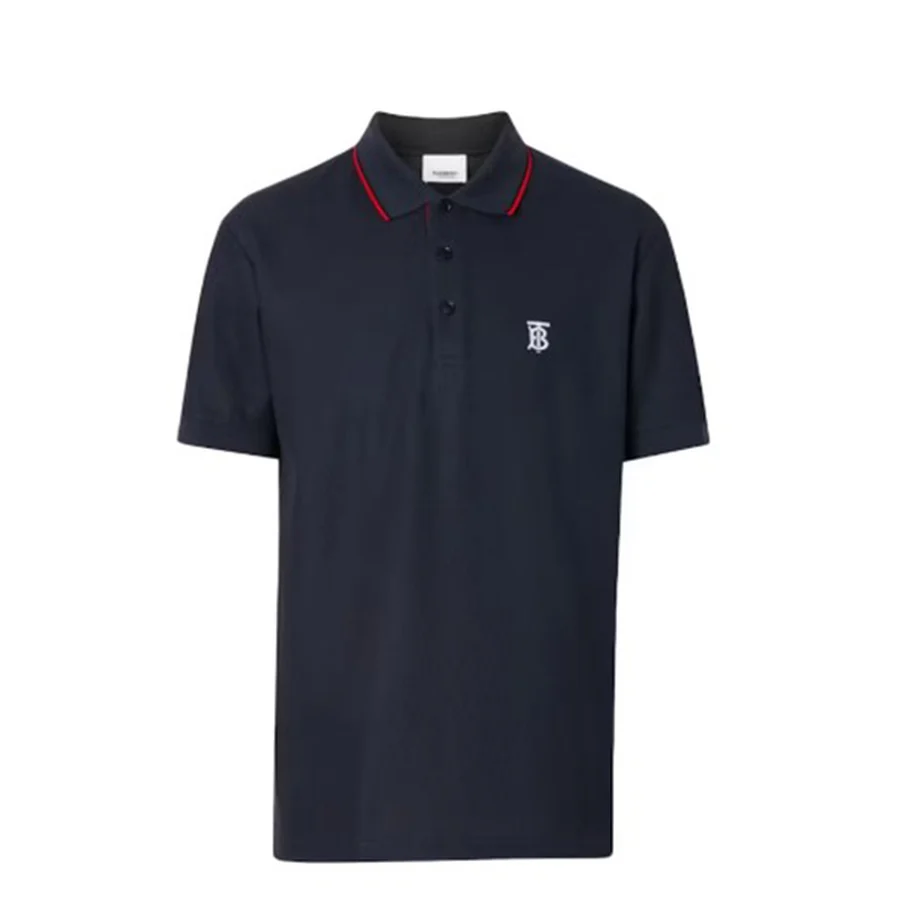 Burberry Navy Blue Small Chest Monogram Logo Polo