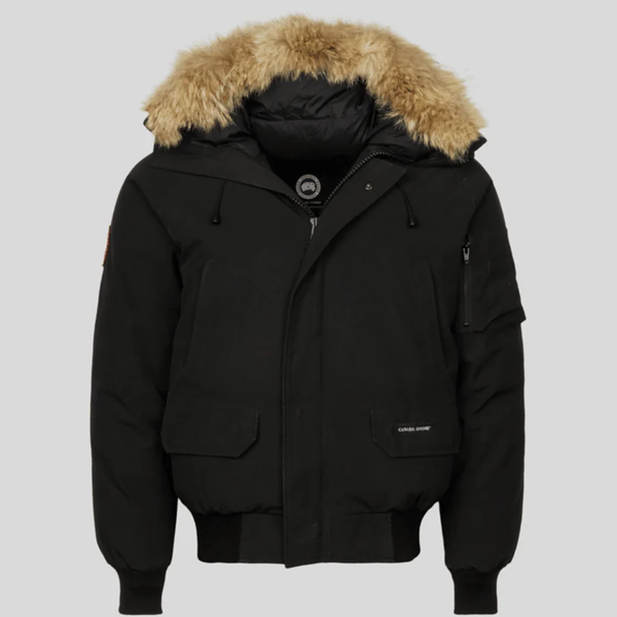 Grey Quilted Puffer Hooded Jacket Jacket — Black