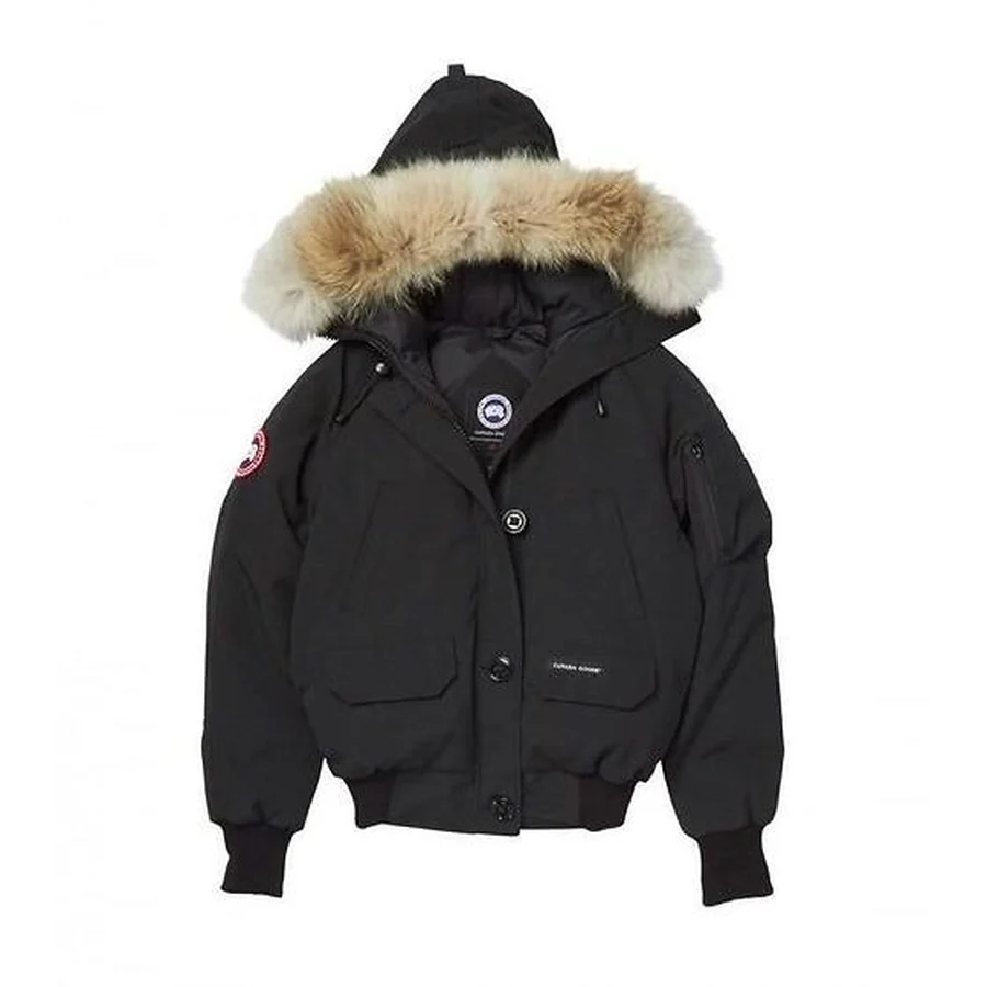 Grey Quilted Puffer Hooded Jacket Jacket — Black