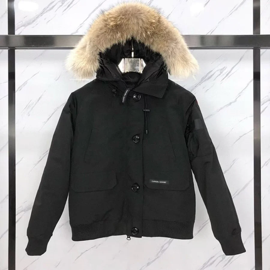 Grey Quilted Puffer Hooded Jacket Jacket — Black