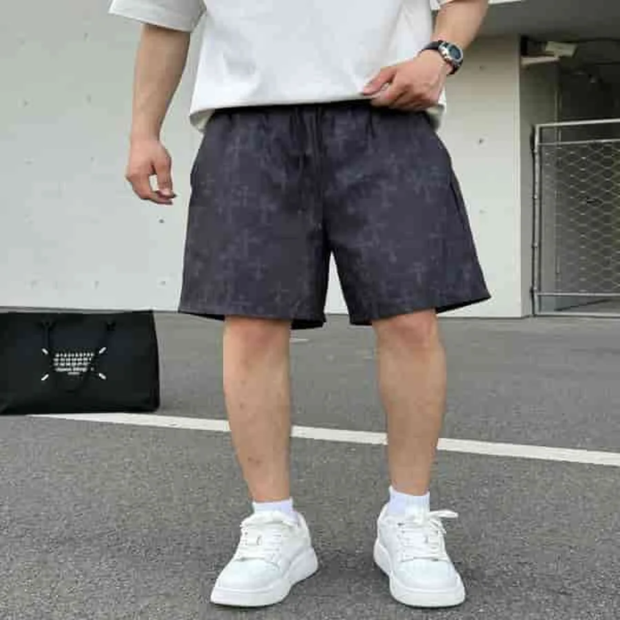 Chrome Hearts Black, Grey Tonal Cross Monogram Shorts