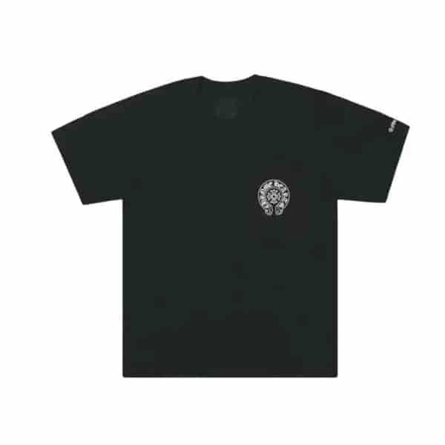 Grey Gothic Cross Graphic T-Shirt — Black