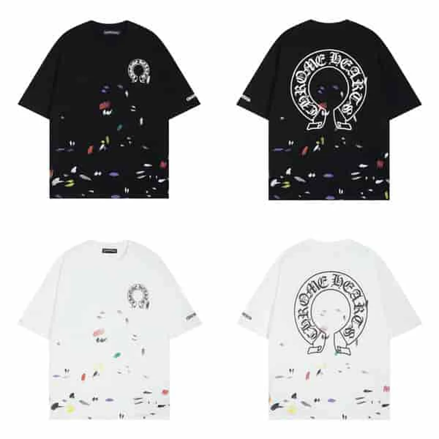 Grey Gothic Cross Graphic T-Shirt — Black