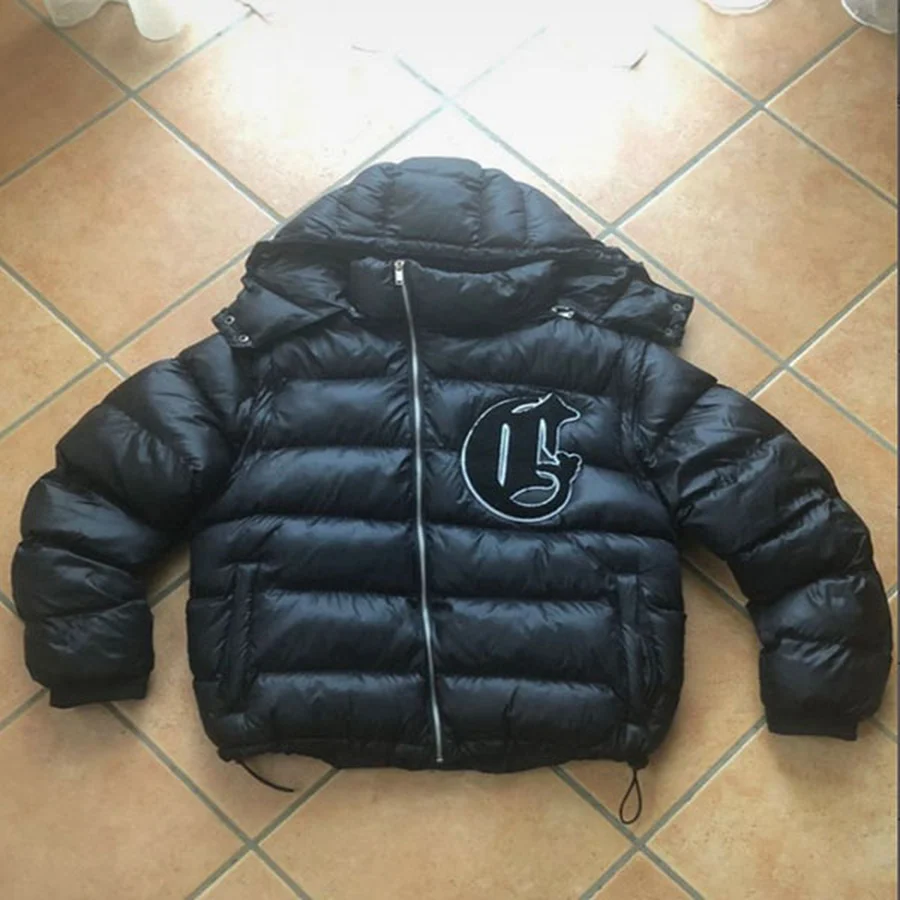 Black Shiny Puffer Jacket Jacket — Black