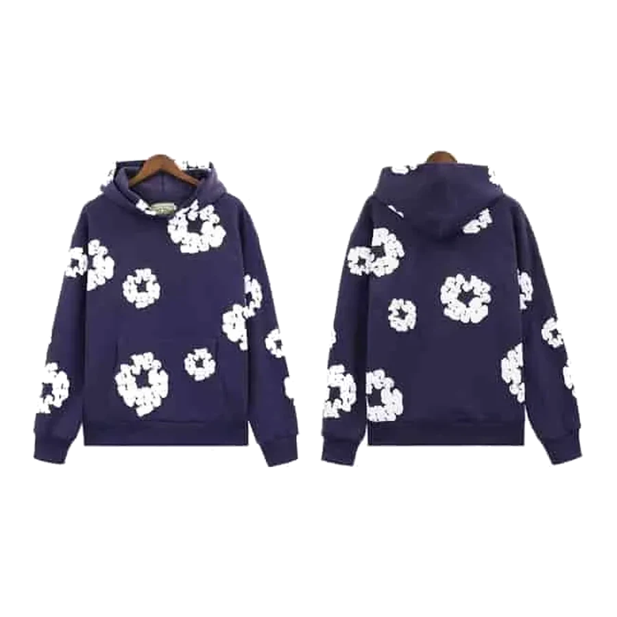 Denim Tears Navy Wreath Graphic Hoodie