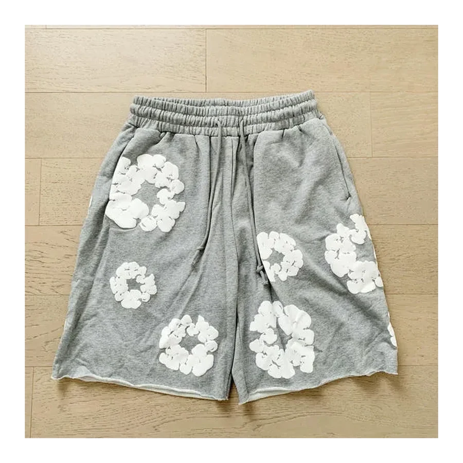 Denim Tears Grey Wreath Print Sweat Shorts
