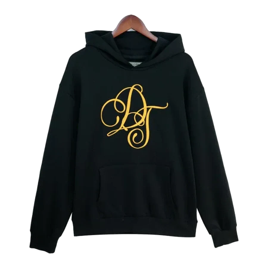 Denim Tears Black DT Script Logo Hoodie