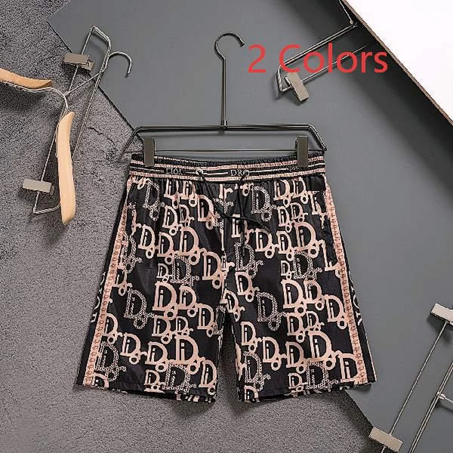 Blue Oblique Monogram Pattern Shorts — Black