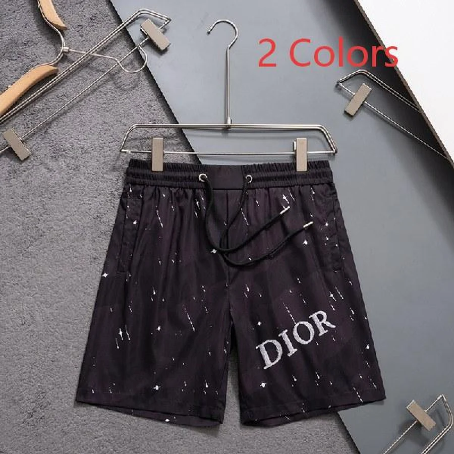 Blue Oblique Monogram Pattern Shorts — Black