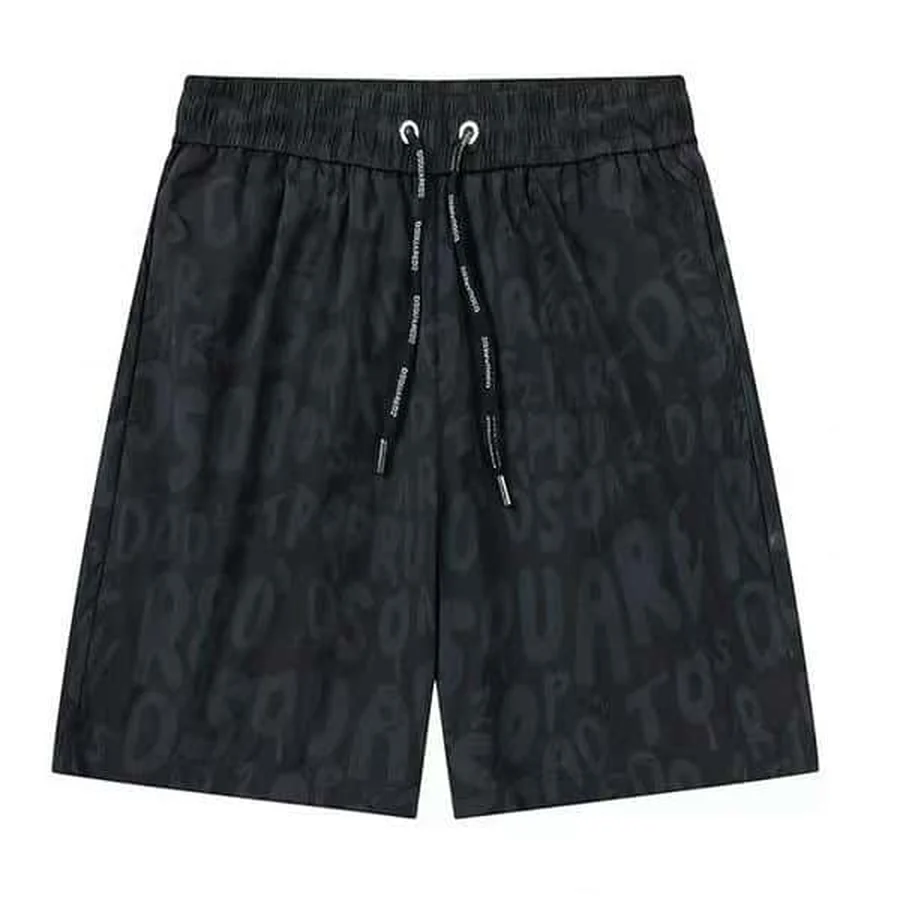 Black Logo Print Sweat Shorts Shorts — Black