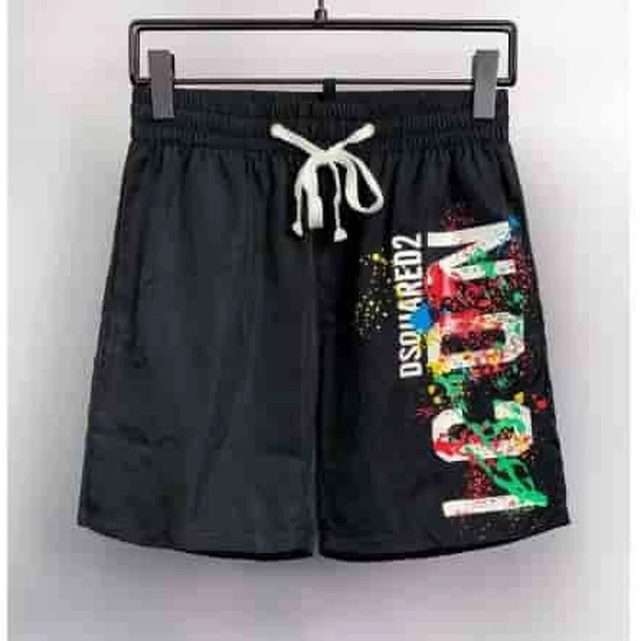 Black Logo Print Sweat Shorts Shorts — Black