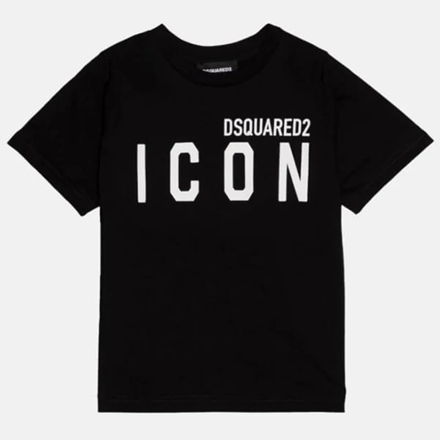 White, Pink Blurred Motion Text Graphic T-Shirt — Black
