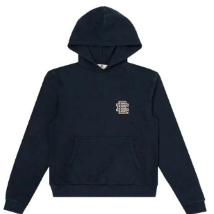 Eric Emanuel Navy Blue Small Interlocking Ee Logo Hoodie