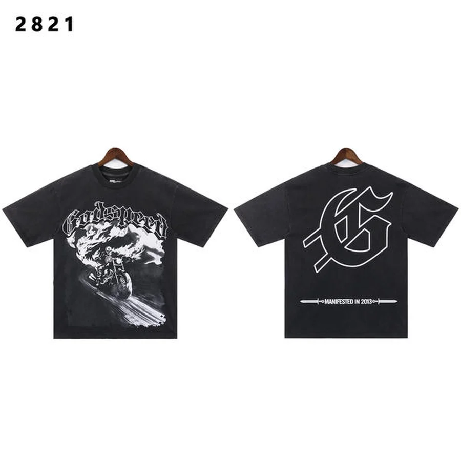 Godspeed Black Motorcycle Rider And Large G T-Shirt