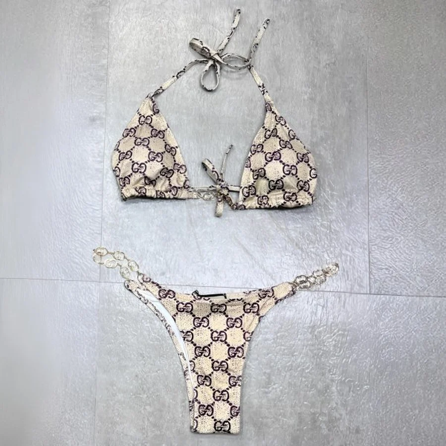 Brown, Tan All-Over Gg Monogram Print Swim Shorts — Beige, Brown