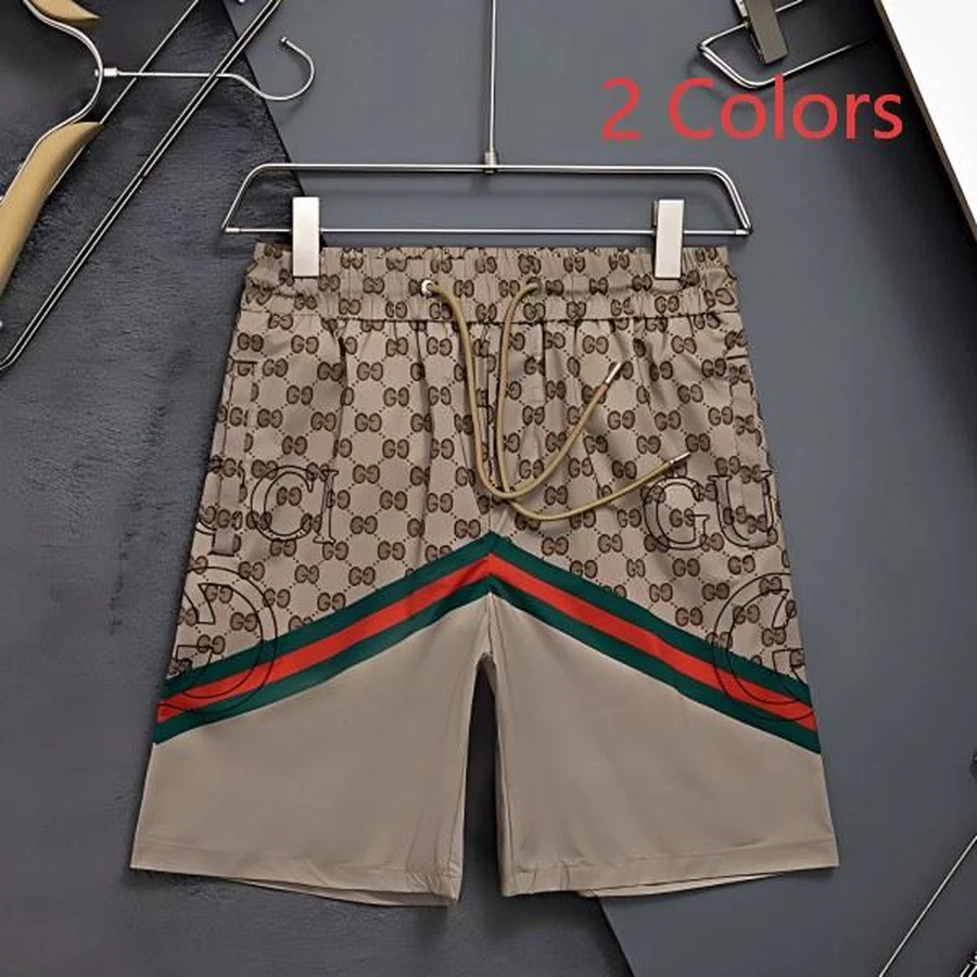 Gucci Beige Monogram With Web Stripe Shorts