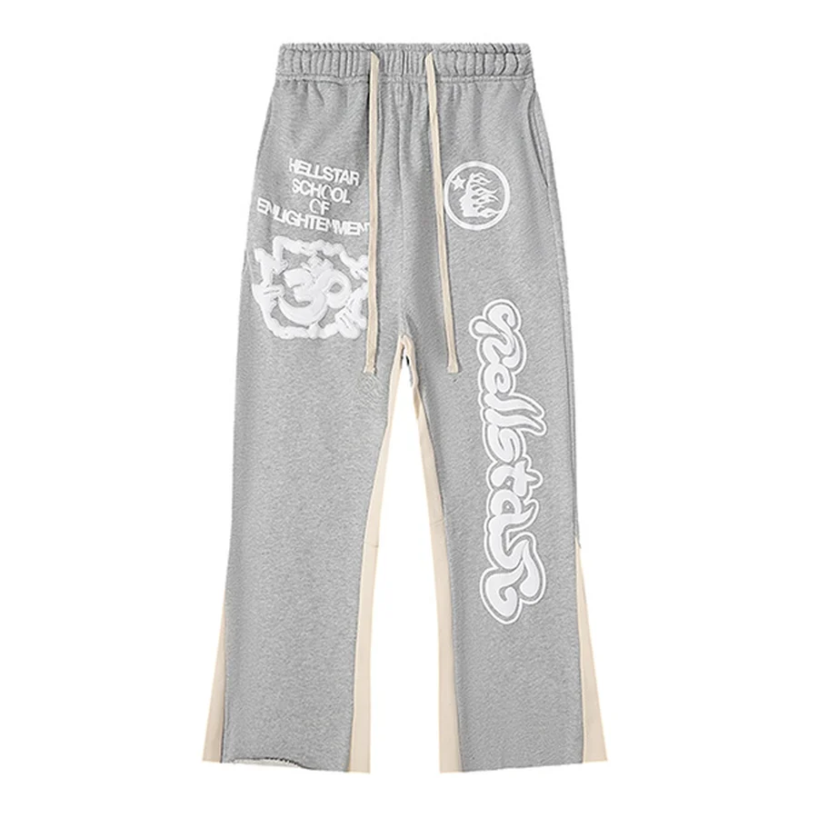 Hellstar Grey Graphic Print Flared Sweatpants Sweatpants