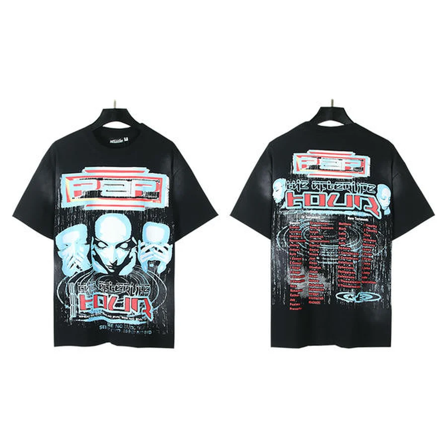 White Skeleton Ribcage Graphic T-Shirt — Black