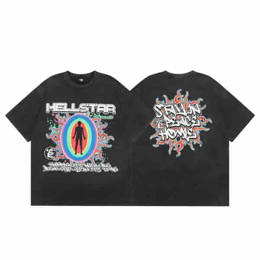 White Skeleton Ribcage Graphic T-Shirt — Black