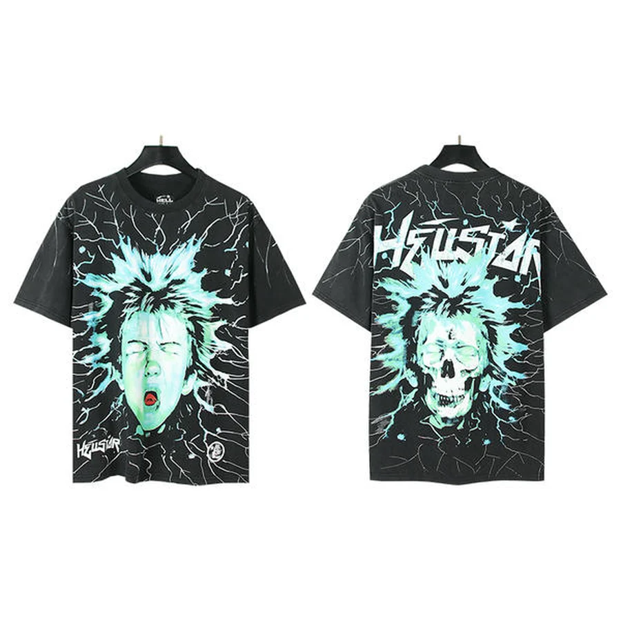 White Skeleton Ribcage Graphic T-Shirt — Black