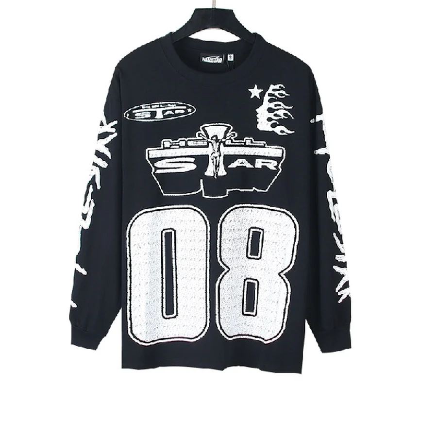 White Skeleton Ribcage Graphic T-Shirt — Black