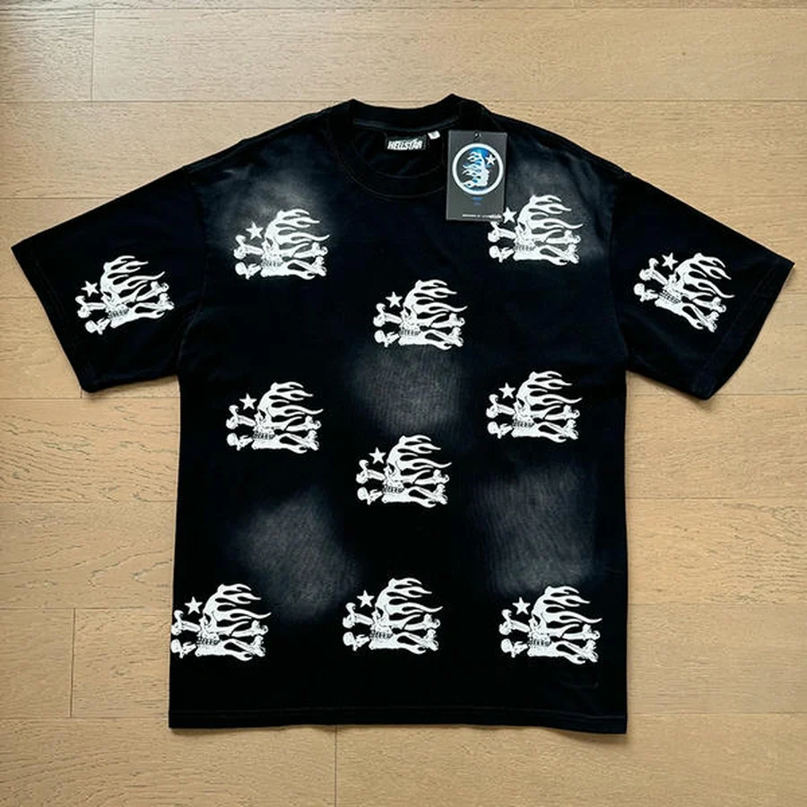 White Skeleton Ribcage Graphic T-Shirt — Black