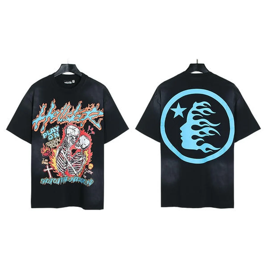 White Skeleton Ribcage Graphic T-Shirt — Black