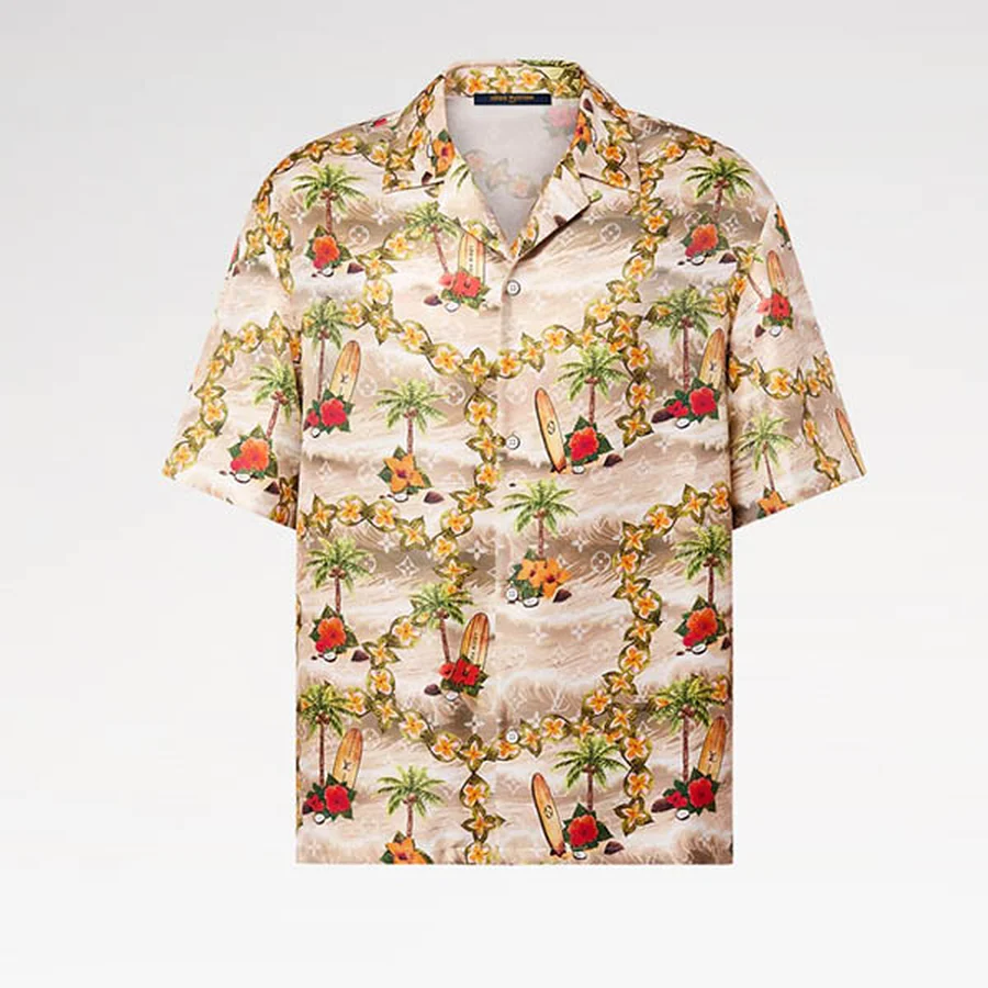 Louis Vuitton Tan Tropical Surf Monogram Print Shirt