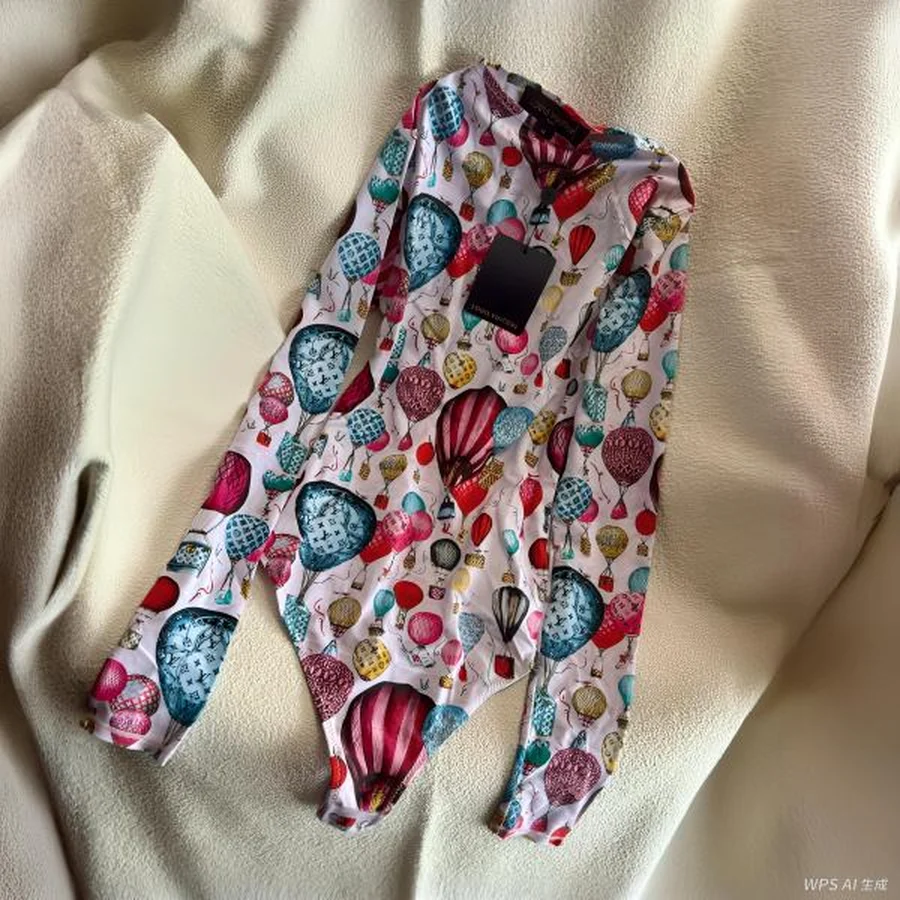 Louis Vuitton White, Multi Hot Air Balloon Pattern Piece