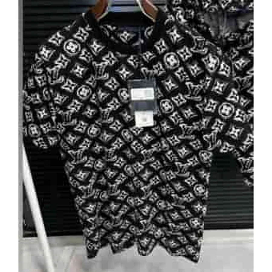 Louis Vuitton Black, White All-Over Monogram Print T-Shirt