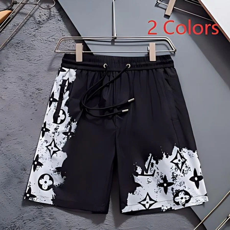 Louis Vuitton Black, White Monogram Splash Print Shorts