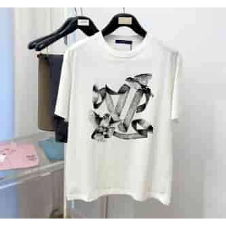 Louis Vuitton White Birds And Ribbon Monogram T-Shirt