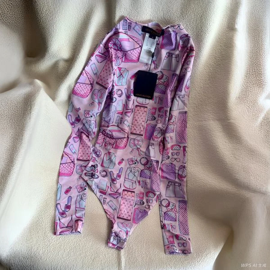 Louis Vuitton Pink All-Over Fashion Accessory Print Piece