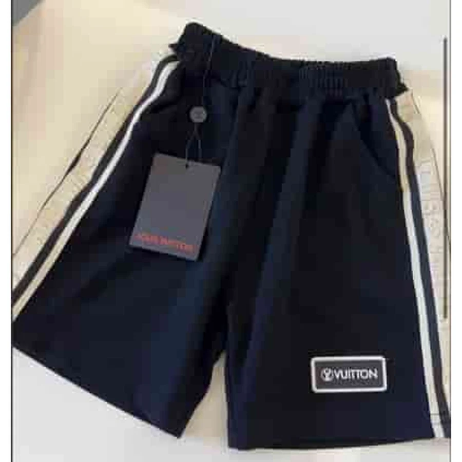 Louis Vuitton Black Track Shorts With Side Stripes Shorts