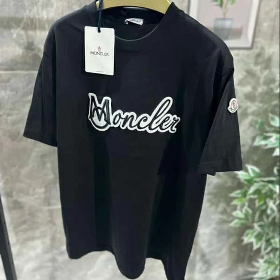 White Scribble Logo Graphic T-Shirt — Black