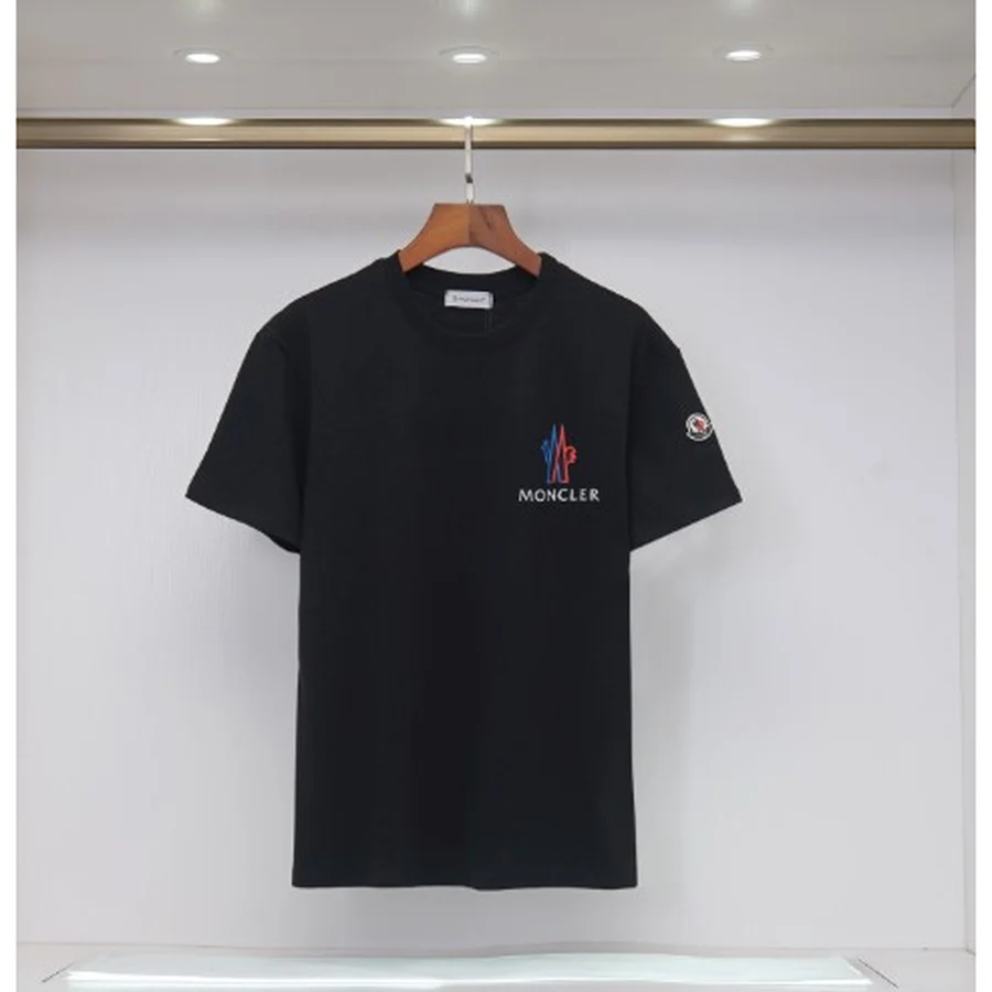 White Scribble Logo Graphic T-Shirt — Black