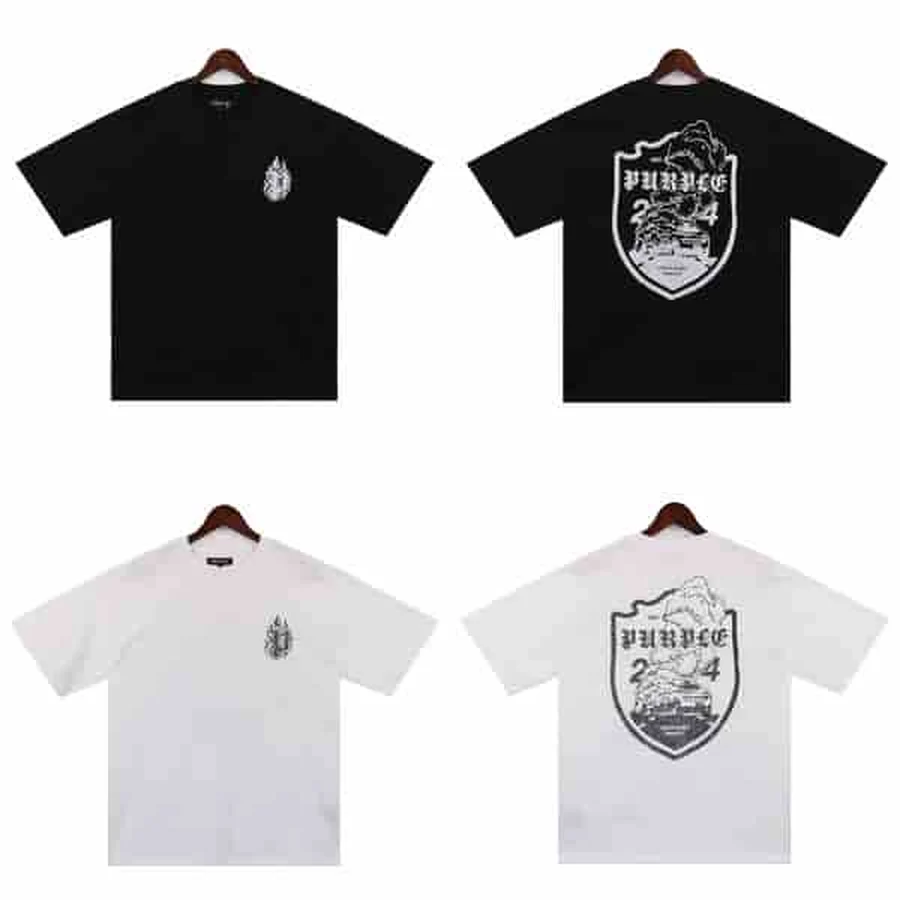 Purple Brand Black/White Shield Graphic With Mountain T-Shirt